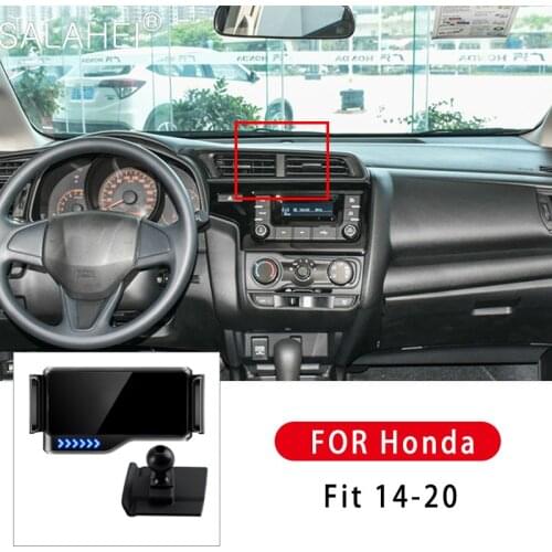 2021Car Smart Electric Locking Mobile Phone Holder For Honda Fit 2014 15 16 17 18 19 20 Air Vent Clip Stand Auto Induction Mount