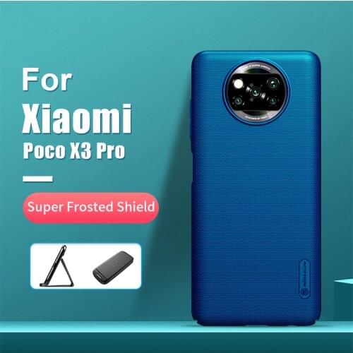 For Xiaomi Poco X3 Pro Case NILLKIN Frosted Shield PC Matte hard back cover Gift Holder For Xiaomi Poco X3 NFC