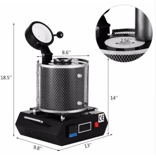 Diy High-temperature Small Melting Furnaces Gold Melting Furnace with1kg/ 2kg/3kg Graphite Crucible 110V/220V