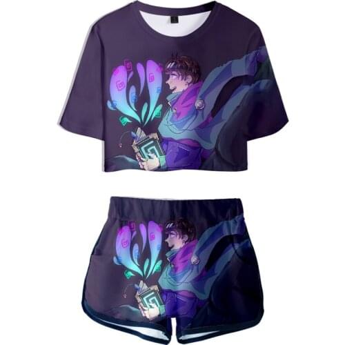 Karl Jacobs GeorgeNotFound Dreamwastaken MCYT 3D Summer unisex Sets Sexy Short Tops+shorts Elastic Waist Suit Two Piece Sets