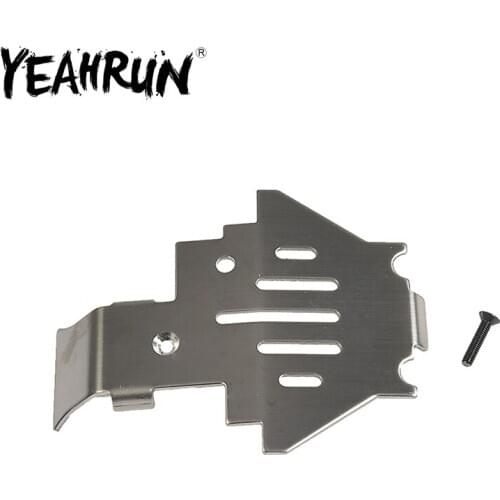 YEAHRUN Stainless Steel Chassis Armor Protection Skid Plate Kit for 1/10 RC Crawler TRX-4 RC Car Upgrade Accessories