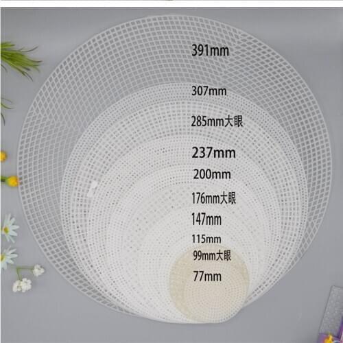 DIY Round Bottom Bag Crocheting Knitting Weaving Plastic Mesh Sheet Trim Mold Tools Knit skeleton Chenille Gold Velvet Diy Bag