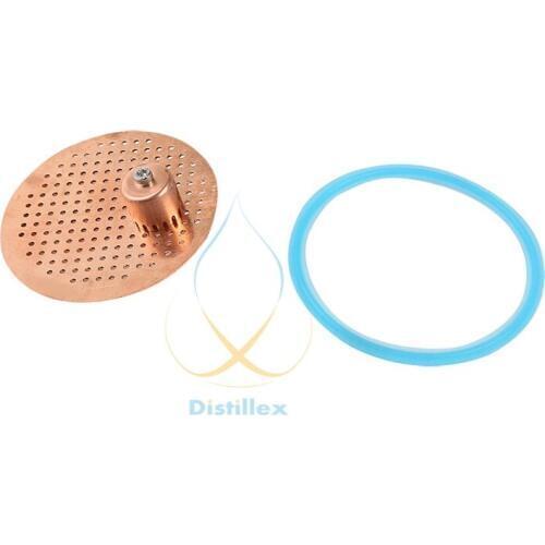 Copper perforated plate for 3" distillation column . Home brewing, Distillation, Reflux column, Moonshine .OD77mm