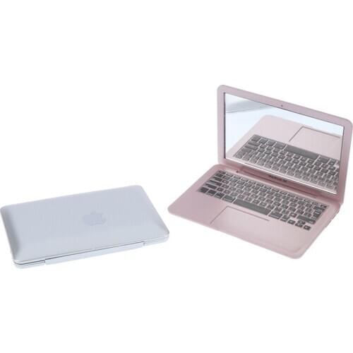 Mini Vanity Mirror Fashion Makeup Mini Pocket Laptop Mirror Computer Glass Women Girls Creative Home Decoration 9.3*6.5*0.5cm