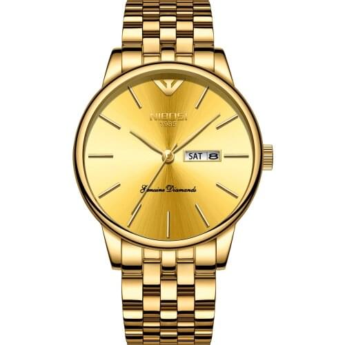 NIBOSI Mesh VIP 3 Fashion 2021 Mens Watches with Brown Top Brand Luxury Sports Quartz Watch Men Relogio Masculino