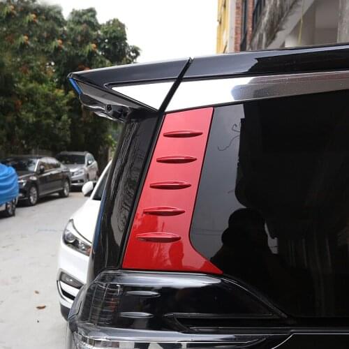 Rear Window Pillar Stickers for ALPHARD Vellfire 2015 2019