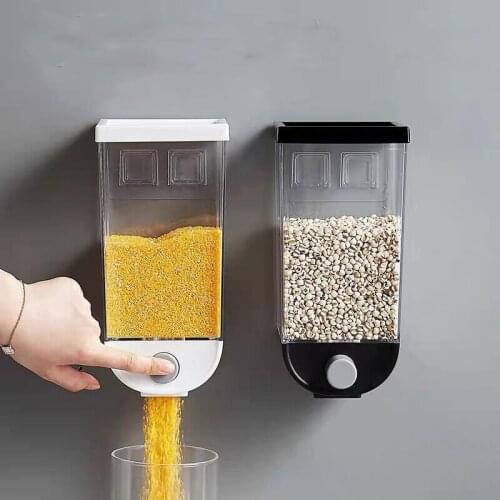 Cereal Dispenser Container Wall Mounted Cereal Dispenser Tank 1500ml Grain Dry Food Container Kitchen Storage Box