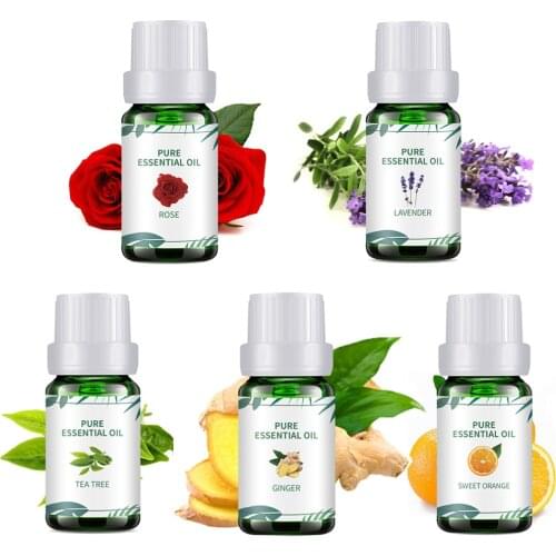 Natural Plant Essential Oil Rose Lavender Ginger Oil for Scrape Therapy Improve Sleep Relax SPA Body Massage Oils Skin Care