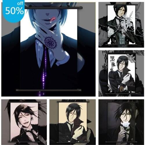 Black Butler Undertaker Anime Posters Canvas Painting Retro Poster Wall Decor Wall Art Picture for Living Room Decor Home Decor