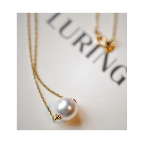 Akoya 8-9mm 18kgold - carat natural pearl necklace Pendant