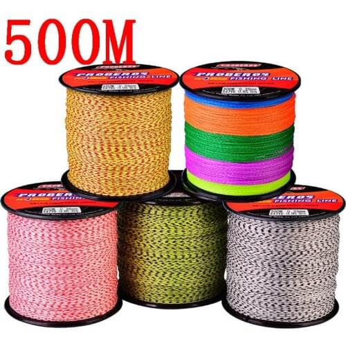 Proberos Assist Hook Line Fishline 4 stands 500M/547Yards Fishing Line 4 Weaves Braided Lines 100Lb PE Multifilamento De Pesca