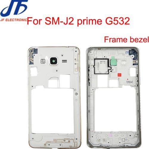 Middle Bezel Frame For Galaxy J2 Prime G532 Middle Bezel Frame Rear Housing Cover Case With Small Parts single dual sim 100pcs
