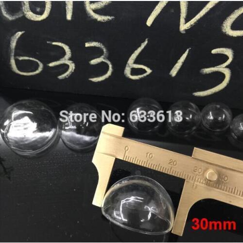 Handmade Hollow Glass Dome for Jewelry 30mm Half Round Globe 100Pieces charm galss globe vial pendant necklace diy fingdings