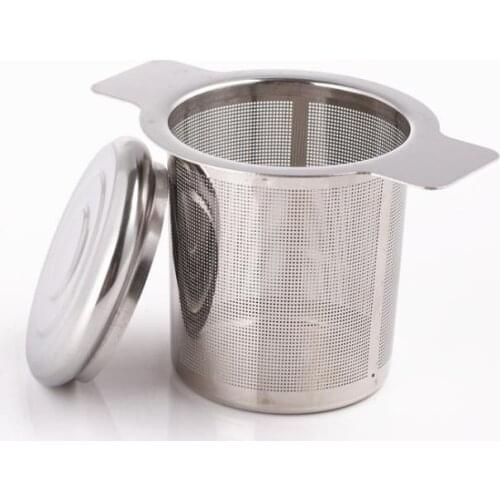 Mesh Tea Infuser Reusable Tea Strainer Double Ear Stainless Steel Teapot Loose Tea Leaf Filter Items For Household Office SN3702