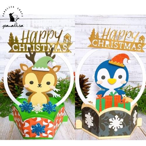 Panalisacraft Christmas penguin deer Metal Cutting Dies Stencils for Scrapbooking album Decorative Embossing DIY Paper Cards