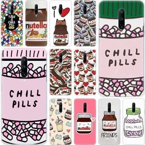 Hot Chills Pills Chocolate Nutella Soft Silicone Fashion Transparent Case For OnePlus 7 Pro 5G 6 6T 5 5T 3 3T TPU Cover