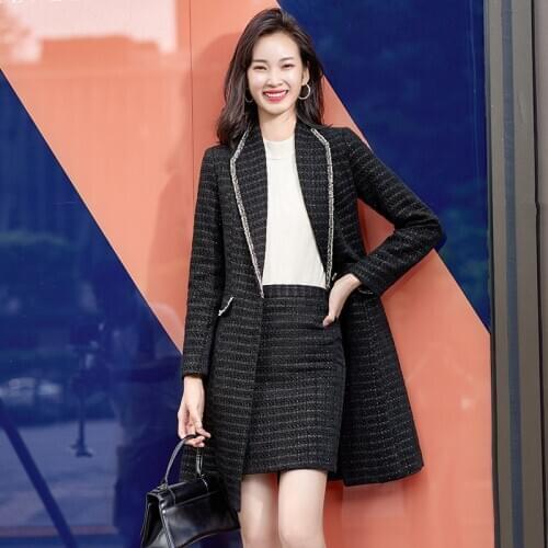 SOWXWV Women's Business Skirt Suits