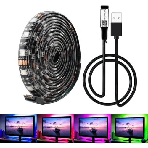TV Backlight LED Strip Light RGB 5V USB Power 5050 DC 5V SMD TV PC Screen Lighting 50CM 1M Wifi Bluetooth-compatible Controller