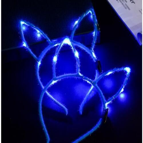 LED Light Up Glowing Rabbit Ear Headband Bunny Women Girl Flashing Headwear Easter Cosplay Dress Up Props XMAS Hairband gift