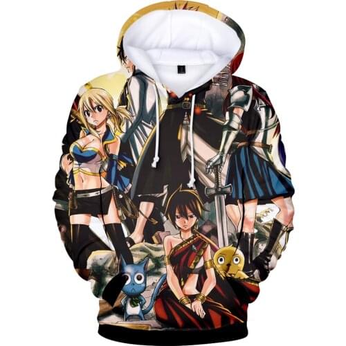Fairy Tail Hoodies Men/Women 3D Sweatshirts Casual Long Sleeve Hoodie Print Sweatshirts 3D Fairy Tail 3D Hoodies Warm pullovers