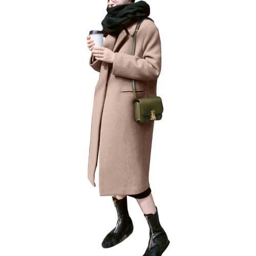 Womens Winter Solid Color Lapel Collar Thicken Slim Long Trench Coat Warm Outwear Ladies down coats