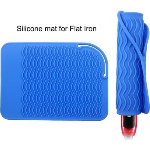 Portable Silicone Heat Resistant Travel Mat Pouch for Curling Iron Hair Straightener Multi-Function Flat Iron Hair Styling Tool
