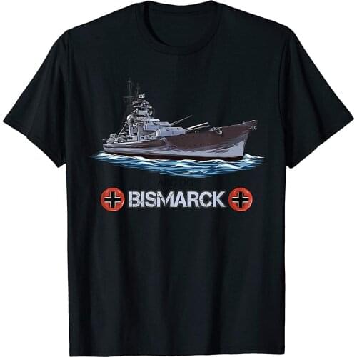 Vintage World War 2 German Navy Otto Von Bismarck Battleship T-Shirt