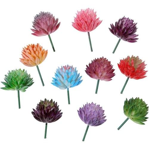 Green Purple Red Pink Blue White Artificial Succulents Plants Home Garden Bedroom Office Desktop Decoration plantas artificiales