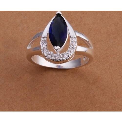 Free Shipping 925 Sterling Silver Ring Fashion Zircon Silver Jewelry Ring Women Finger Rings Wedding Gift Top Quality SMTR192