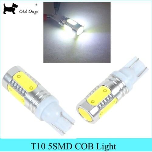 1Pair T10 W5W 194 168 7.5W Car Auto Wedge Side Lights Reverse Parking Bulb Backup Lamp DC12V COB LED High Power car styling