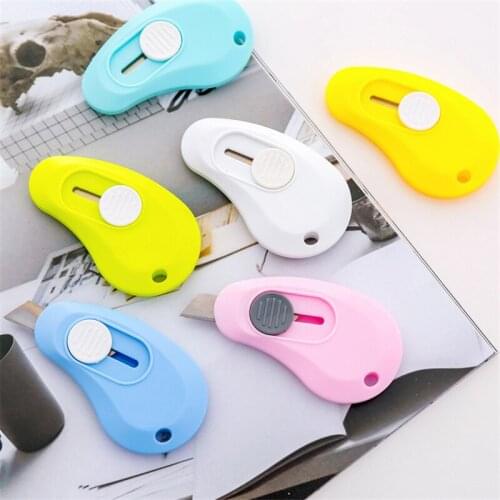 1pcs Candy colors Mini Portable Utility Knife Paper Cutter Cutting Paper Razor Blade Office School Stationery Papelaria Escolar