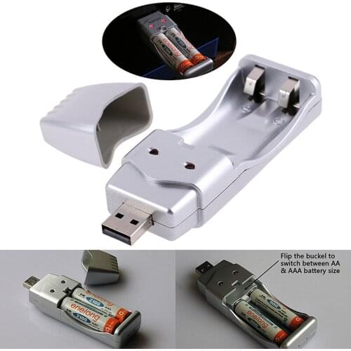 1pc USB Charger For Ni-MH AA AAA 2A 3A Convenient Portable Rechargeable Charging Battery Devices carregador de bateria