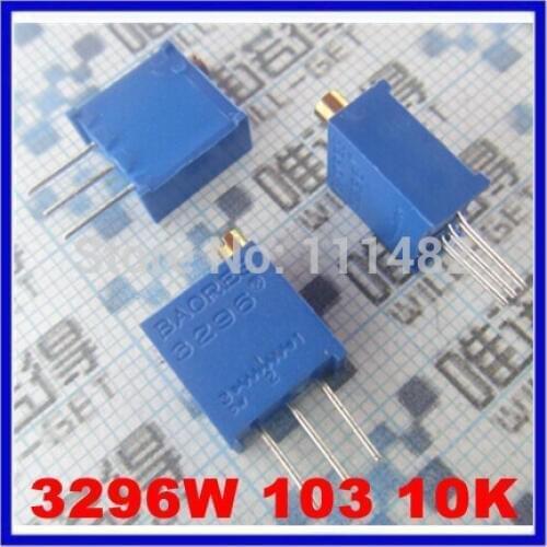 1000PCS 3296W 103 10K OHM Trimpot Trimmer Potentiometer High Precision 3296 Variable Resistors