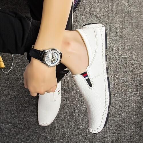 2020 genuine mannen uomo black hombre shoe male large shoes schoenen Mens scarpe leather autumn big classic mens Male white 48