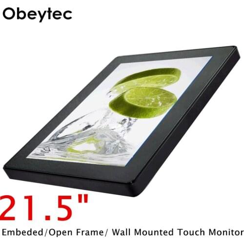 21.5" PCAP Capacitive Open Frame Touchscreen Monitors, 4mm Cover Glass, FHD , 10 Points, IP65, 1920*1080, special design