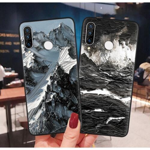 For on Huawei Honor 9S 9A 9C X10 8A 8X 9X 10i 10 20 9 P20 P30 P40 Lite Pro Y5P Y6P Y7P P Smart 2020 2019 3D Emboss Mountain Case