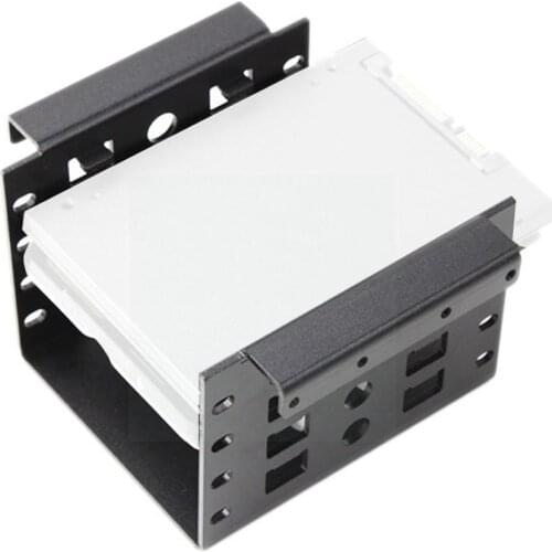 Aluminum HDD Hard Disk bracket DIY Hard Disk Box Hard in SATA Disk Drive HDD 2.5 SSD Mounting Bay Adapter Bracket 4 3.5 to Y7U9