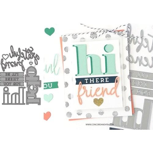 English Greeting Metal Cutting Dies for Scrapbooking Handmade Tools Mold Cut Stencil New 2021 DIY Card Make Mould Model Craft