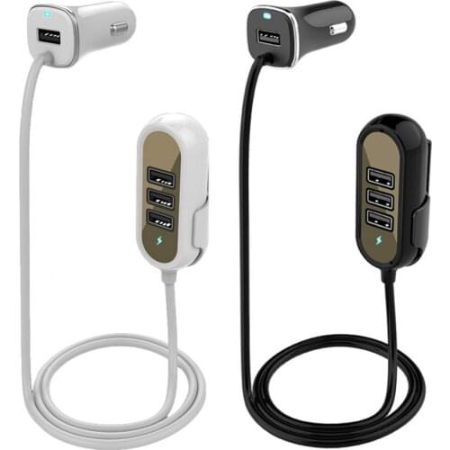 1.5M Fast Charging Car Quick Charger PD 18W QC 3.0 4 USB Ports Cigarettes Lighter for Phone Tablets