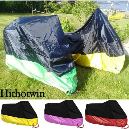 M/L/XL/XXL/3XL/4XL Polyester Taffeta Black Bike Motorcycle Covers L Dust Waterproof Outdoor Rain UV Protector Motorbike UV Cover
