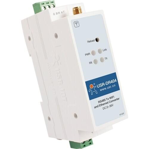 Din-Rail Serial port RS485 to TCP/IP WiFi Ethernet Serial Device Server converter USR-DR404 Support Modbus For Data transmission