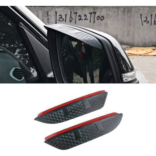 For BMW X1 2009-2021 E84 F48 X2 F39 2017-2021 Car Side Rear View Mirror Rain Visor Carbon Fiber Texture Eyebrow Sun Shade Guard