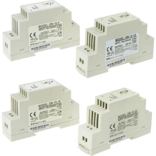 DR-15W Industrial DIN Rail Switching Power Supply 5V 12V 15V 24V
