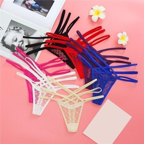 Hot Panties For Woman Underwear Sexy Lace G-string Thongs Female Panty Hollow Transparent Briefs Lingerie Sexy Underwear Women