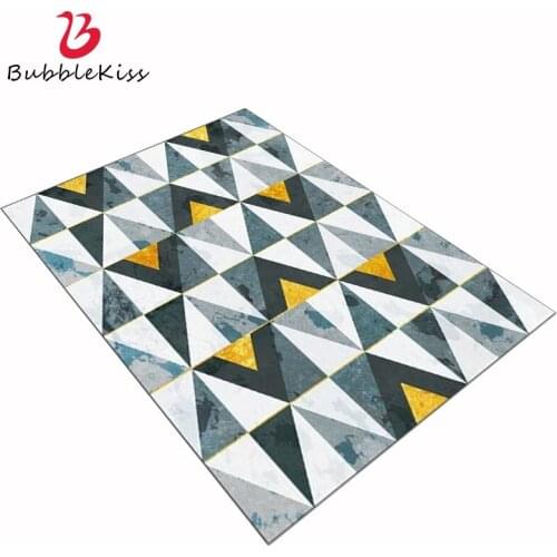 Bubble Kiss Blue And Gold Rug Carpet In The Living Room Modern Design Geometric Pattern Decoration Rug Customize Floor Mat 2021