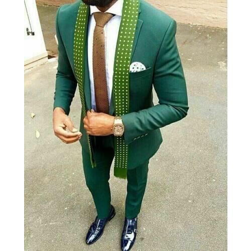 Handsome Groomsmen Notch Lapel Groom Tuxedos Mens Wedding Dress Man Jacket Blazer Prom Dinner (Jacket+Pants+Tie) K15