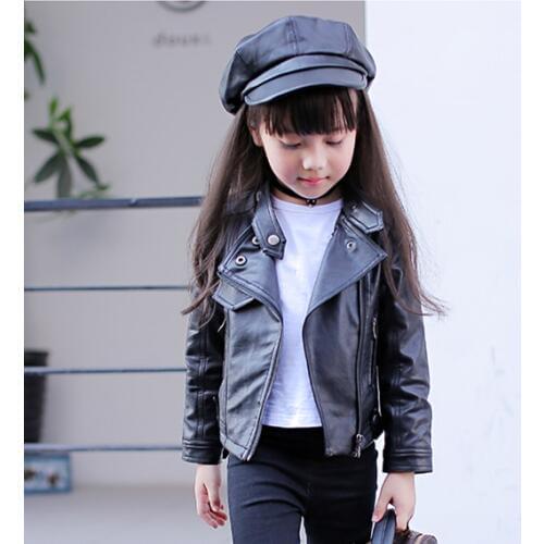 Jackets for girls 2019 Autumn kids clothes girls coats and jackets children clothing fashion girls leather jacket 3 colors 3-15Y