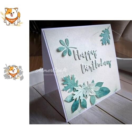 Leaf Leaves Metal Cutting Dies Scrapbooking Stencil DIY Decorative Embossing Craft Die Cuts Card Making New Dies For 2020