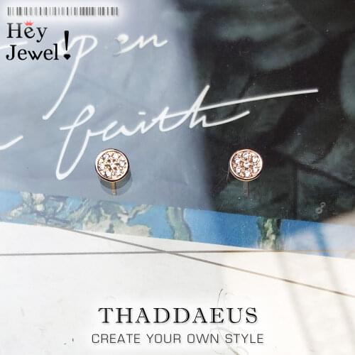 Rose Gold Circle Small Stud Earrings,Europe Style Fashion Good Jewerly For Women,2018 Gift In 925 Sterling Silver,Super Deals