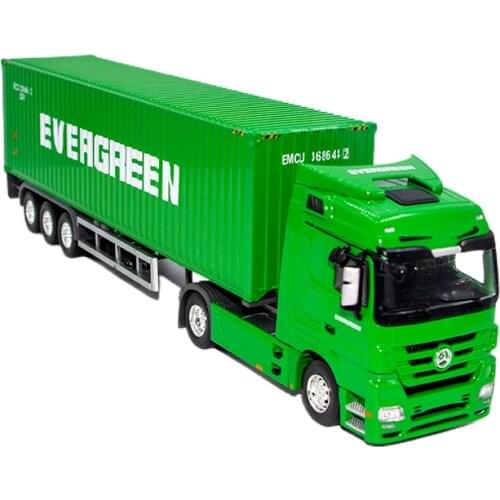 1:50 Evergreen Benz container truck Marine alloy truck model